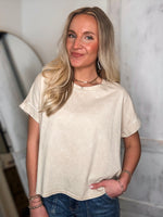 Load image into Gallery viewer, Expect It Taupe Cropped Tee
