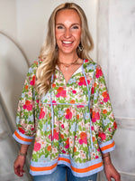 Load image into Gallery viewer, Springing Forward Pastel Floral Blouse
