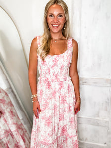 Perfect Potential Mauve Floral Midi Dress