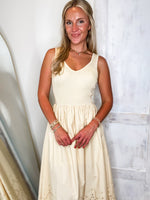 Load image into Gallery viewer, Sentimental Feeling Butter Yellow Eyelet Midi Dress
