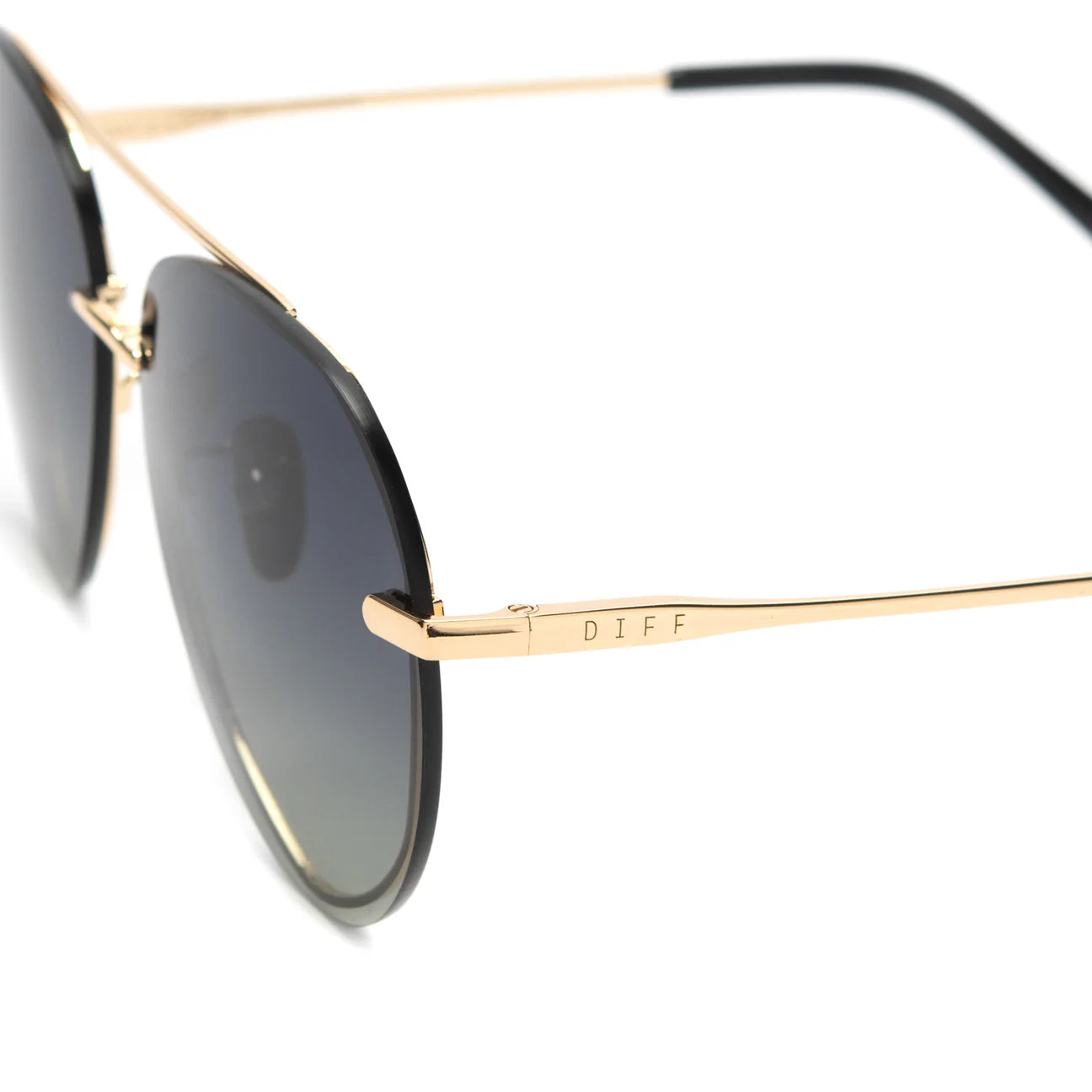 Lenox - Gold Black Grey Gradient Polarized Diff Sunglasses