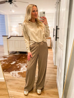 Load image into Gallery viewer, On New Time Mocha Trouser Pants
