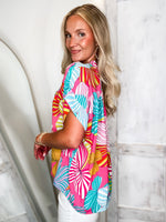 Load image into Gallery viewer, Dance With Me Pink Multi Floral Adrienne Blouse
