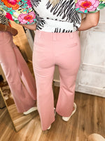 Load image into Gallery viewer, Missing Me Blush Flare Trouser Pants
