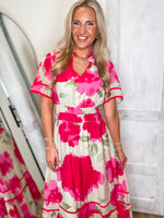 Load image into Gallery viewer, All To You Pink Floral Maxi Dress
