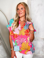 Load image into Gallery viewer, Dance With Me Pink Multi Floral Adrienne Blouse
