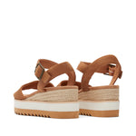 Load image into Gallery viewer, TOMS Diana Wedge Sandal - Tan Leather
