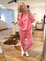 Load image into Gallery viewer, Set The Tone Pink Modal Pullover &amp; Jogger Set
