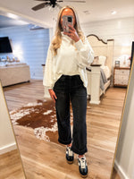 Load image into Gallery viewer, Going Again Ivory Mock Neck Sweater
