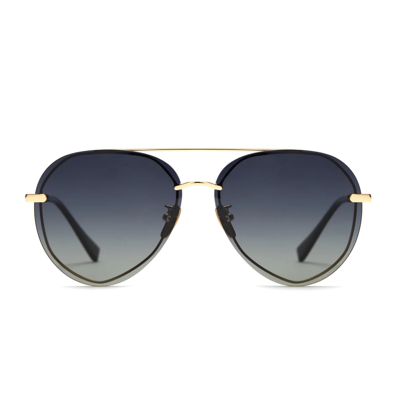 Lenox - Gold Black Grey Gradient Polarized Diff Sunglasses