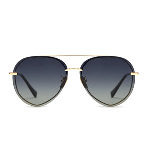Lenox - Gold Black Grey Gradient Polarized Diff Sunglasses