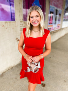 Well Known Red Sleeveless Mini Dress