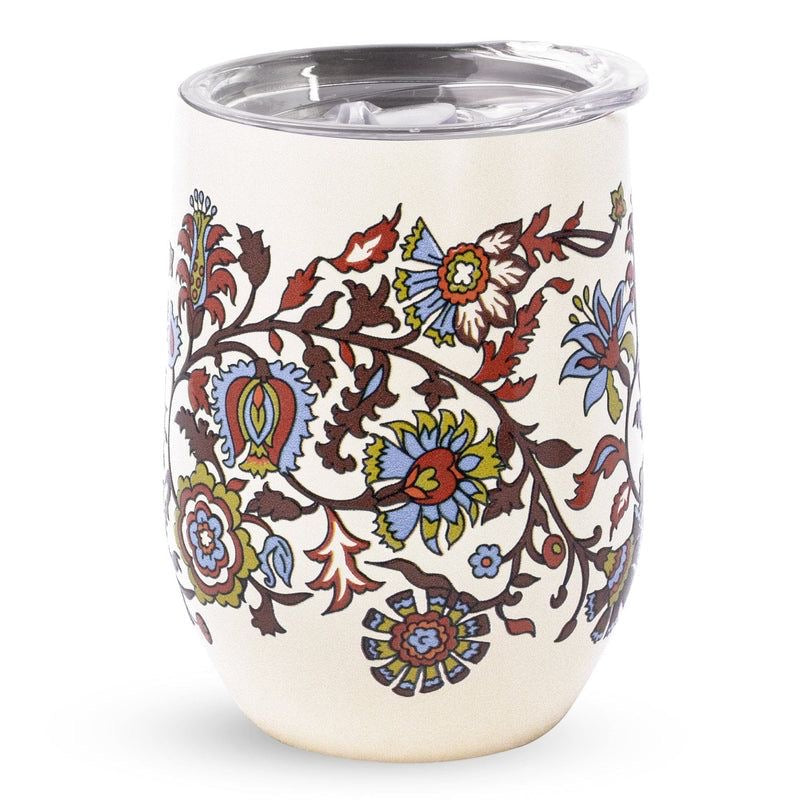 Vera Bradley Cream Marrakesh Vines 12 oz Stainless Steel Tumbler