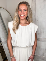 Load image into Gallery viewer, Take Me Out Cream Balloon Blouse
