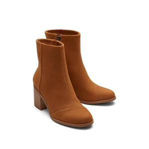 TOMS Evelyn Heeled Boot - Tan Leather