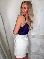 Load image into Gallery viewer, The Reason Off White Trouser Shorts

