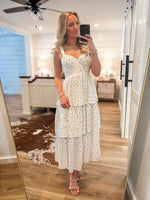 Load image into Gallery viewer, Along With Me Blue Floral Corset Midi Dress
