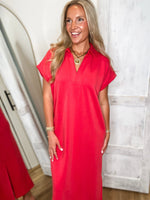 Load image into Gallery viewer, Found You Coral Luxe Knit Maxi Dress
