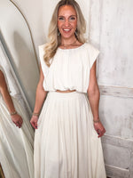 Load image into Gallery viewer, Take Me Out Cream Balloon Blouse
