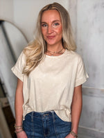 Load image into Gallery viewer, Expect It Taupe Cropped Tee
