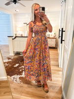 Load image into Gallery viewer, About Time Mocha &amp; Mauve Printed FATE Maxi Dress
