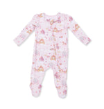 Load image into Gallery viewer, Angel Dear Princess Unicorns &amp; Castle Ruffle Footie
