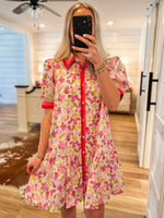 Load image into Gallery viewer, Blessing You Lavender Floral Mini Dress
