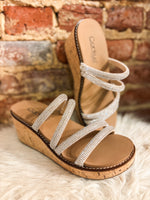 Load image into Gallery viewer, Summer Glow Rhinestone Corkys Wedge
