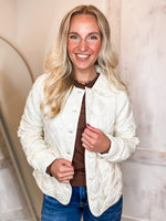 Load image into Gallery viewer, Always Mine Quilted Ivory Jacket
