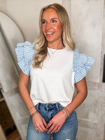 Load image into Gallery viewer, Take It Slow Pearl Studded Off White Blouse
