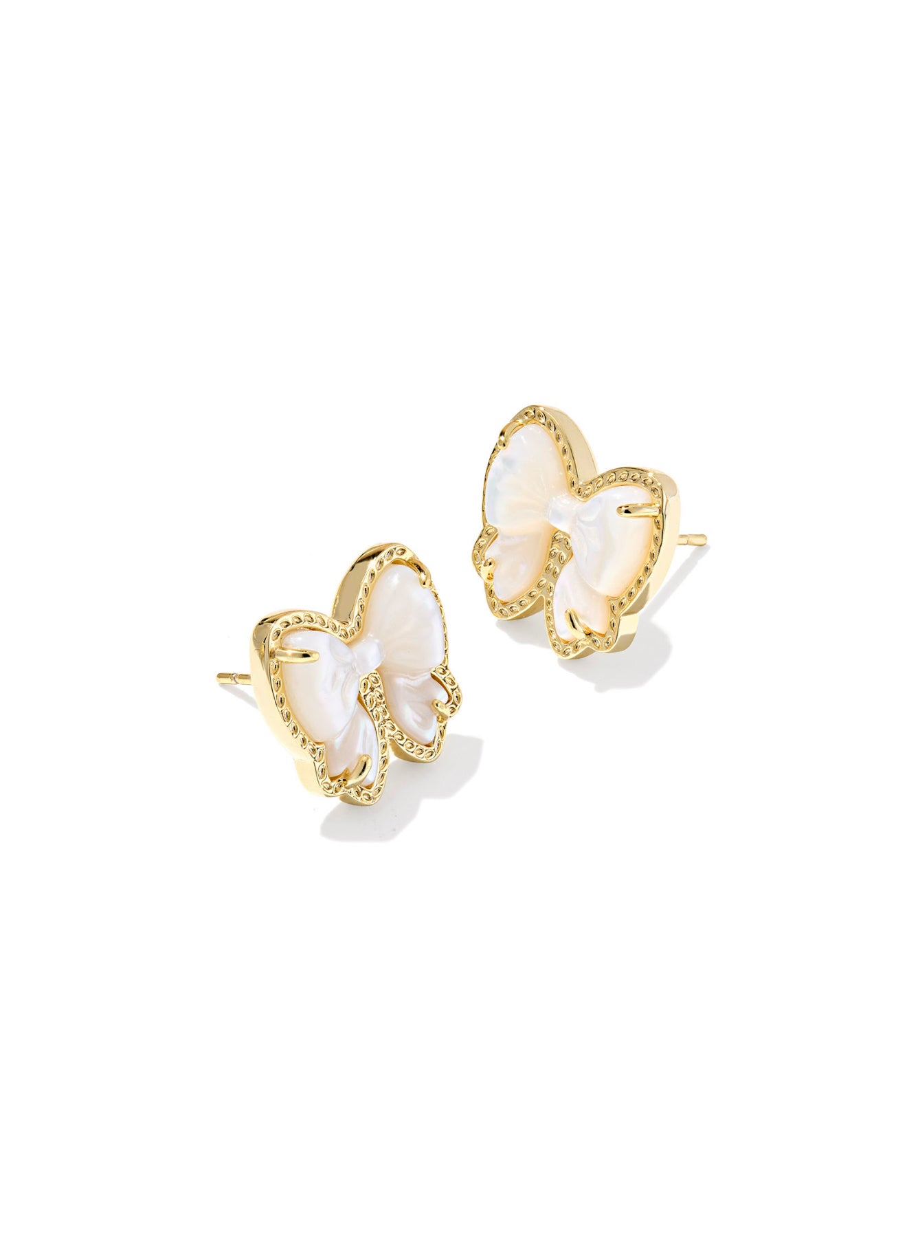 Kendra Scott Bow Gold Ivory Stud Earrings
