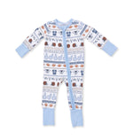 Load image into Gallery viewer, Angel Dear Football Stripe Convertible Romper

