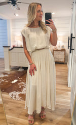 Load image into Gallery viewer, Take Me Out Cream Balloon Blouse
