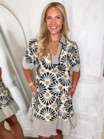 Load image into Gallery viewer, Come To It Black Floral Contrast Mini Dress
