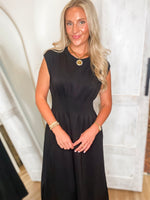 Load image into Gallery viewer, Only Yours Black Luxe Knit Midi Dress
