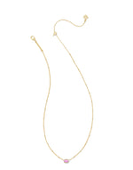 Load image into Gallery viewer, Mini Elisa Fuchsia Magnesite Satellite Short Pendant Gold Necklace
