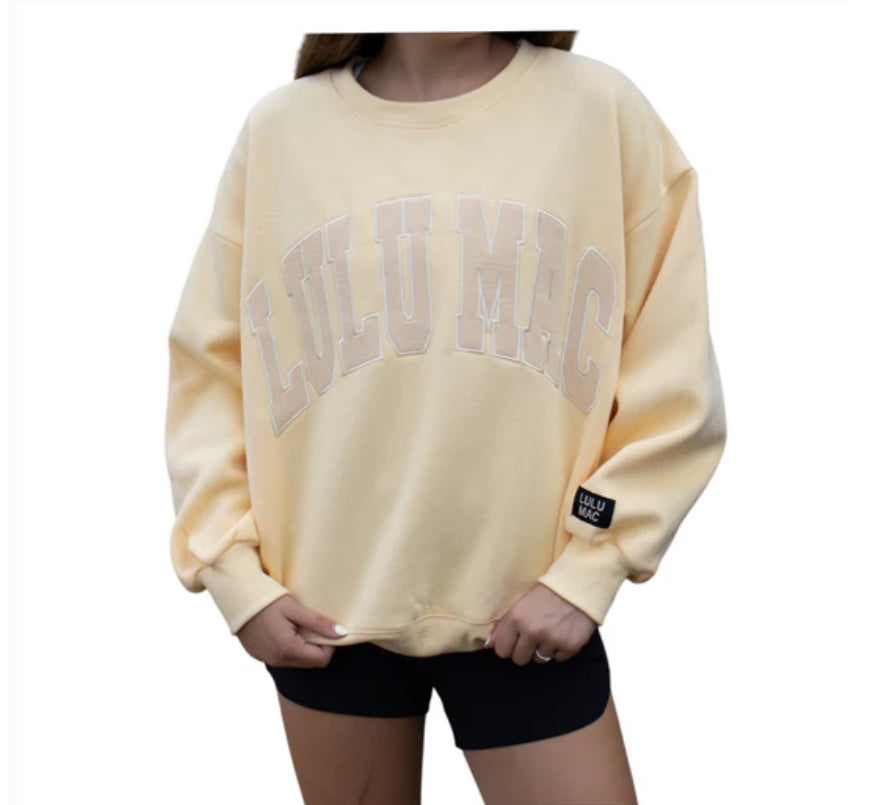 Lulu Mac Butter Monogram Sweatshirt