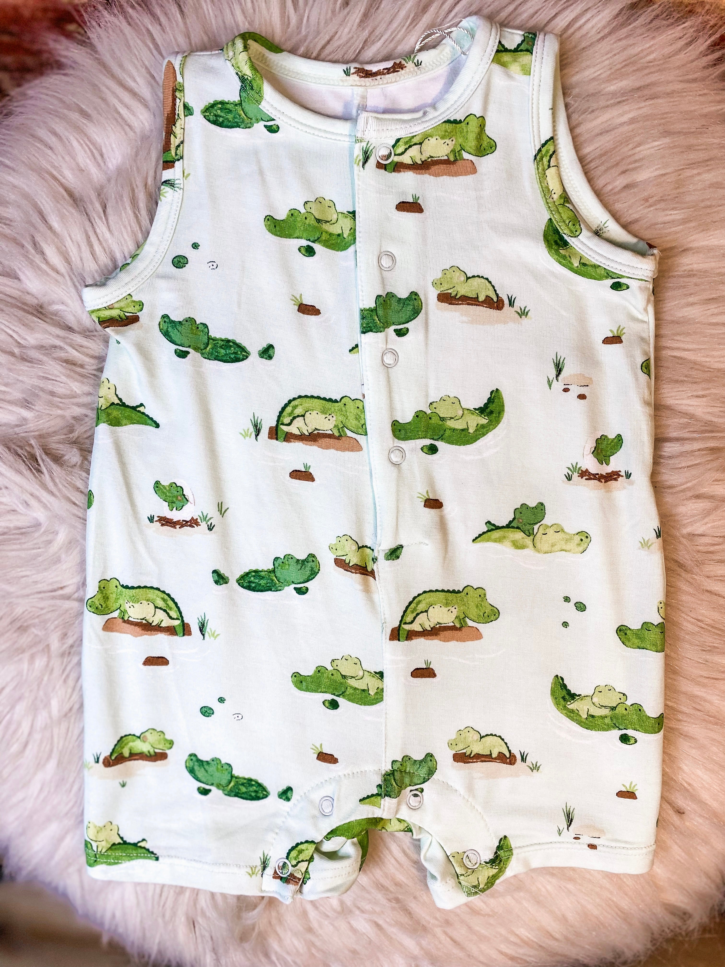 Angel Dear Alligator Shortie Romper