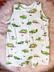 Angel Dear Alligator Shortie Romper