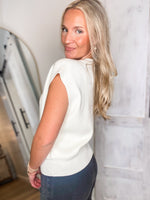 Load image into Gallery viewer, Always Ready Sequin Bow Sleeveless Sweater
