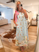 Load image into Gallery viewer, Seashell Dreams Blue One Shoulder Printed Maxi Dress
