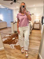 Load image into Gallery viewer, To Overcome Lavender Knit S/S Sweater
