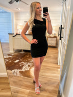 Load image into Gallery viewer, Lead Me There Black Sleeveless Mini Dress
