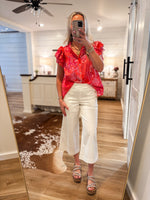 Load image into Gallery viewer, Stepping Aside Pink Paisley FATE Blouse
