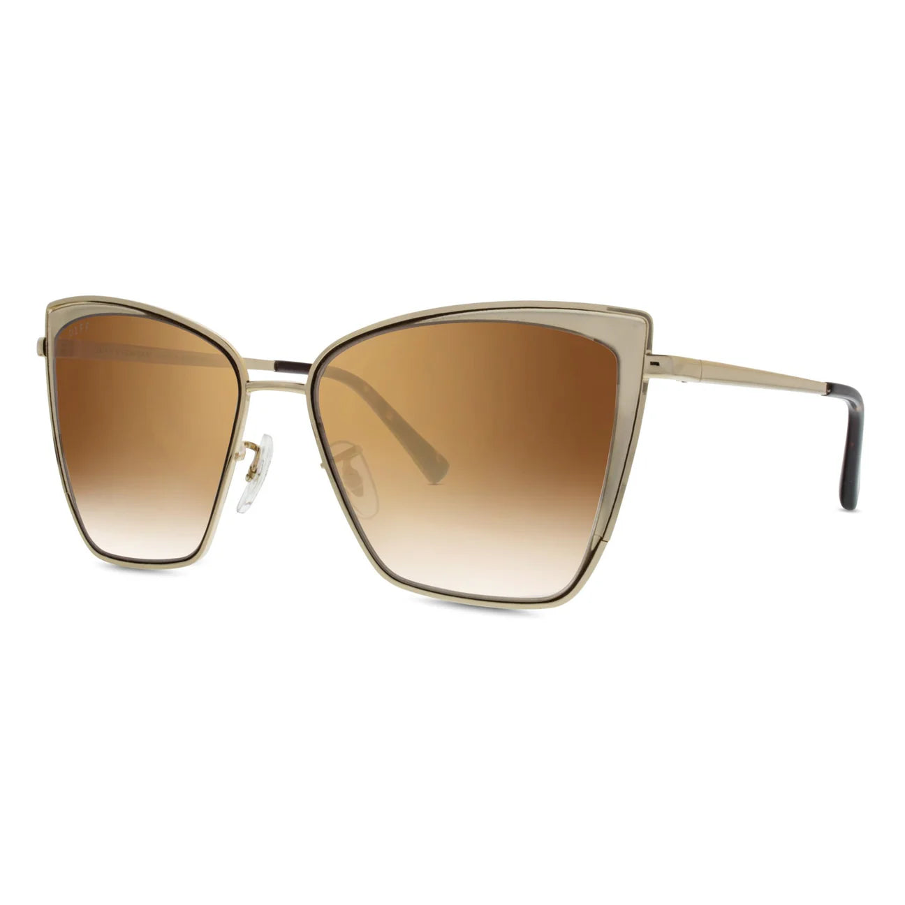 Becky - Gold + Flash Brown Gradient Diff Eyewear