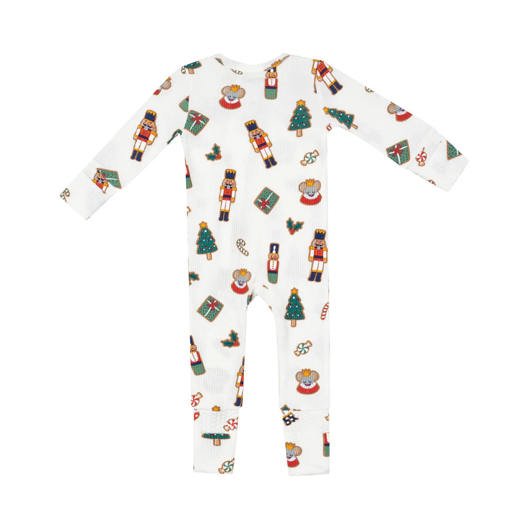 Angel Dear Nutcracker Christmas Cookies 2 Way Zipper Romper