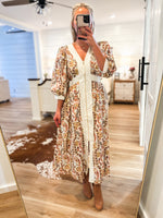 Load image into Gallery viewer, Way You Love Ivory Multi Paisley Zip Midi Dress

