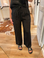 Load image into Gallery viewer, It&#39;s Time Black Lounge Pants
