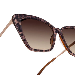 Becky II - Leopard Tortoise Brown Gradient Diff Sunglasses
