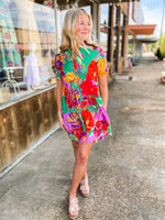 Load image into Gallery viewer, Lovely Styles Kelly Green Floral Dress
